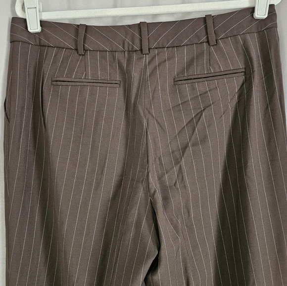 NWOT Talbots brown pinstripe Heritage wool blend trousers pants Womens 12 - Picture 9 of 9